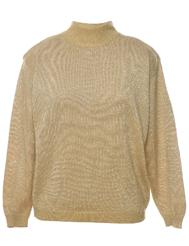 Lurex Thread Pattern Jumper - S